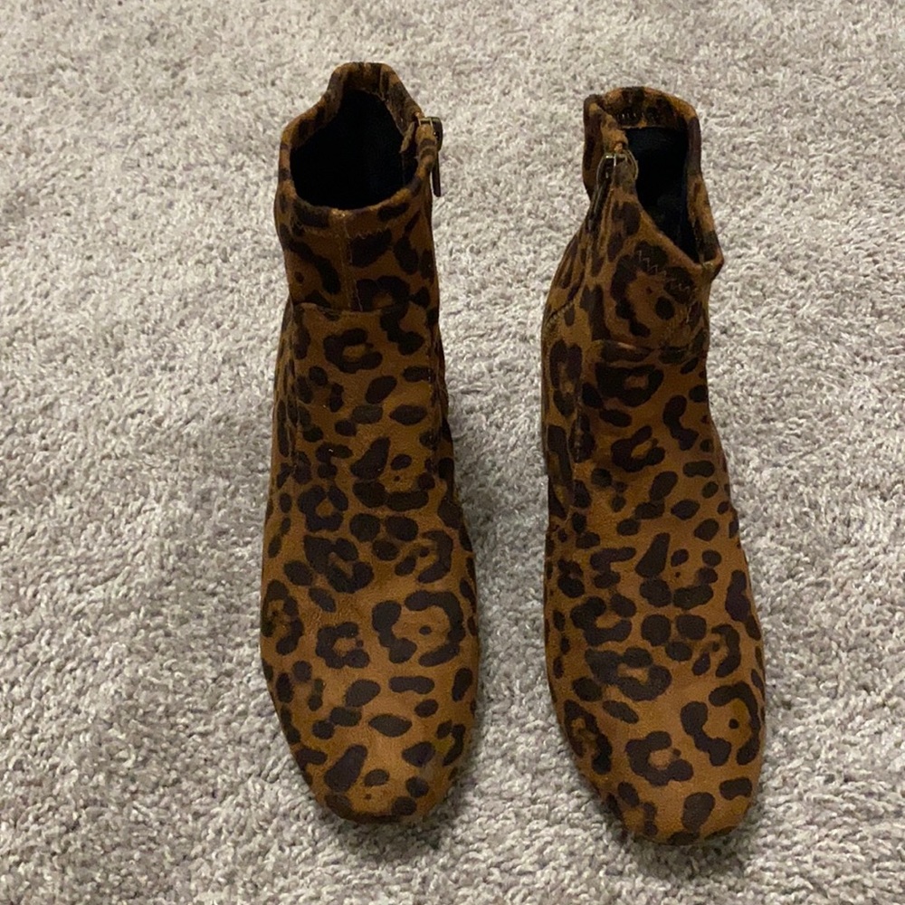 Suede Cheetah Slouch Booties